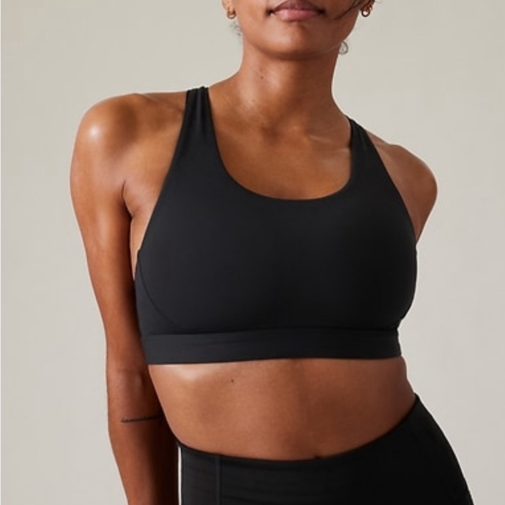 Black sports bra by Athleta